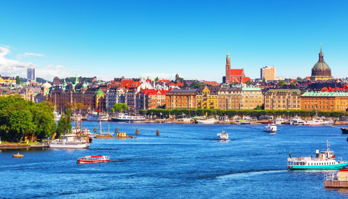 Summer panorama of Stockholm, Sweden